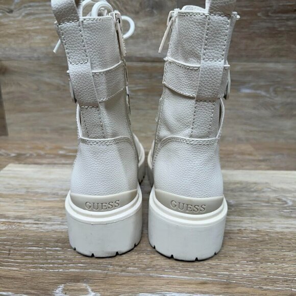 Guess Orana Ivory Combat Boot Women's Size 6 - Picture 3 of 7